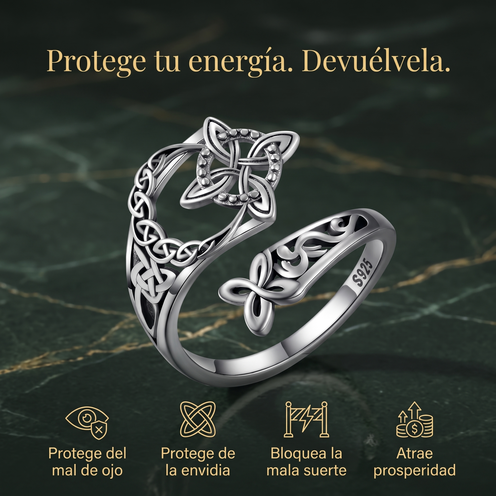 Anillo Nudo de Bruja